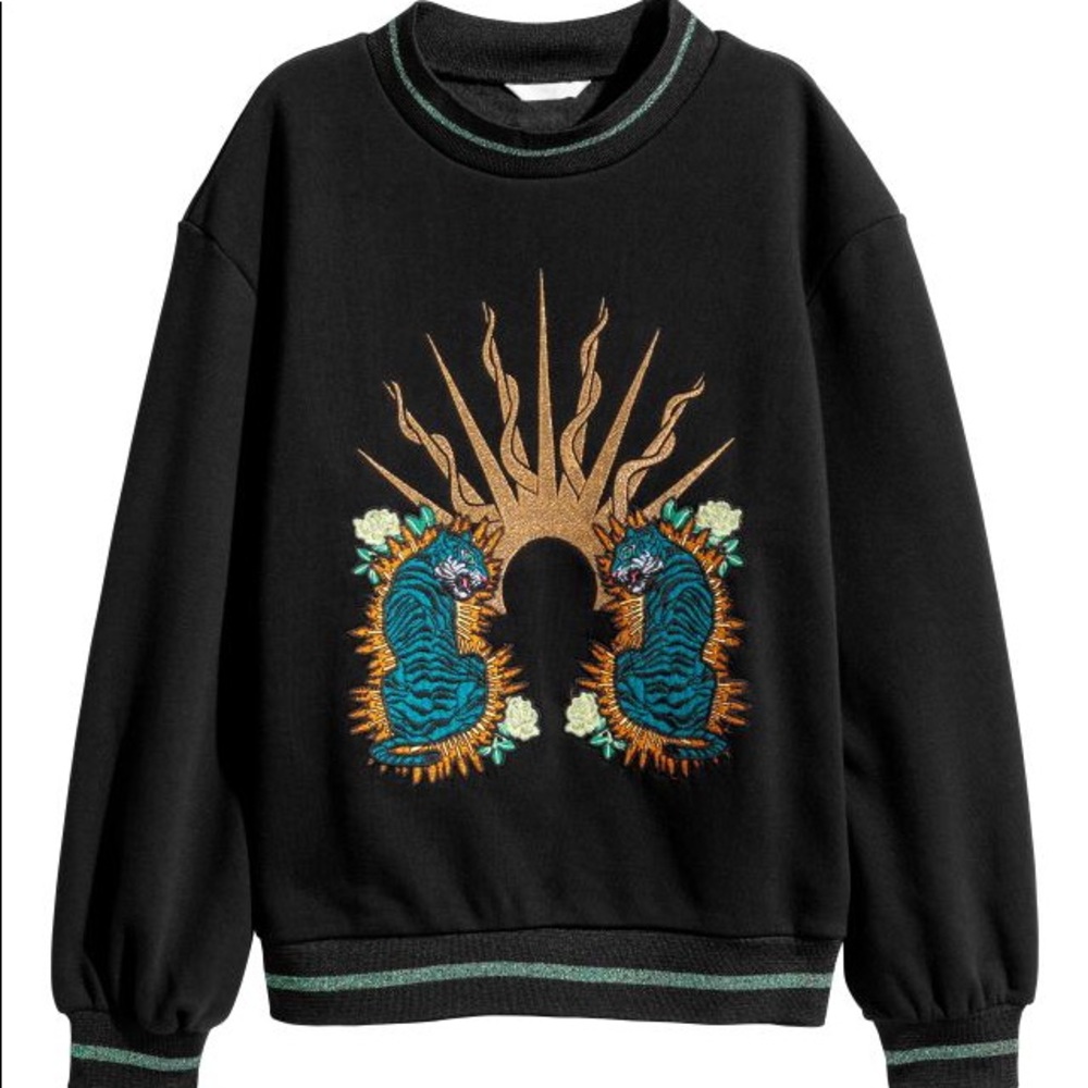 Embroidered Tiger Sweatshirt